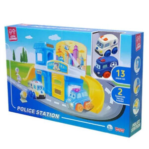 Little Learners Police Station Playset for Kids, Pretend Play Police Headquarters with Figures and Accessories, Role Play Toy for Boys and Girls
