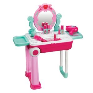 URBAN TOTS Trolley Beauty Set – Pretend & Play Makeup Toy With Essential Accessories (Pink)