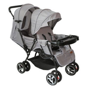 MOON Magnum Twin Stroller,Light grey