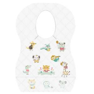 STAR BABiES Animal Print Disposable Bibs - 5 Pieces
