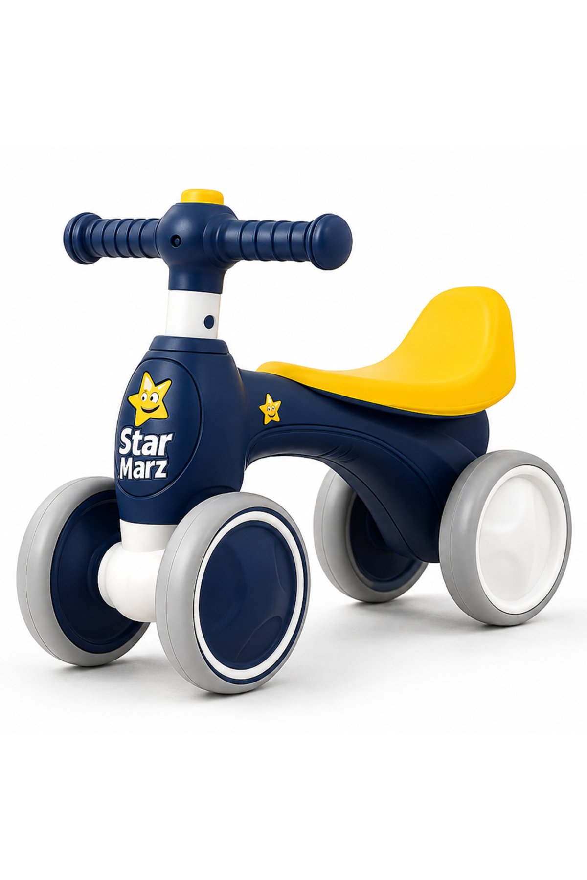 StarMarz Baby Balance Bike – 4-Wheel Toddler Training Bike with Soft Seat, Safe Handlebar & Silent Wheels – Indoor/Outdoor Ride-On for Babies (10–36 Months) – Navy & Yellow 1 StarMarz Baby Balance Bike – 4-Wheel Toddler Training Bike with Soft Seat, Safe Handlebar & Silent Wheels – Indoor/Outdoor Ride-On for Babies (10–36 Months) – Navy & Yellow