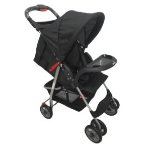 MOON Bezik - One Fold Stroller-Black
