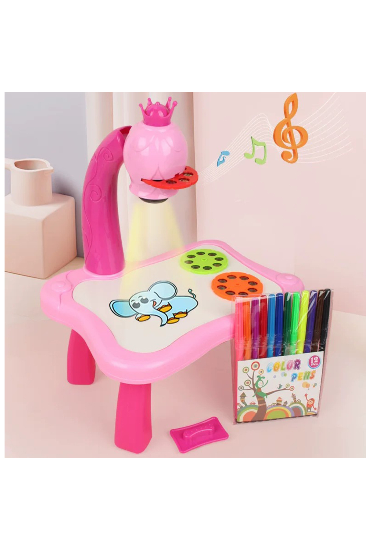KIKIBEBE Projection Painting Machine With Music – Pink 1 KIKIBEBE Projection Painting Machine With Music – Pink