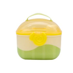 MOON Baby Milk Powder Storage Box – Portable Formula Dispenser Container with Scoop & Fork-Yellow