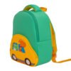 MOON Kids Backpack – Comfy 3D Design,Padded Straps, Waterproof-Perfect for Preschool, Nursery, Snacks & Lunchbox-Car/Green