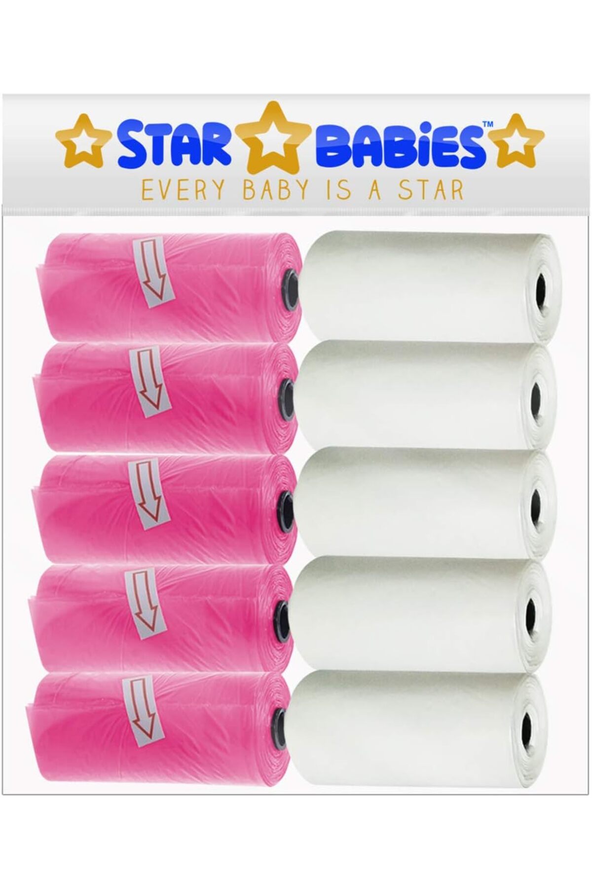 STAR BABiES Scented Bag Pink/White 10Pcs (150 Bags), 22 X 32Cm- Assorted 1 STAR BABiES Scented Bag Pink/White 10Pcs (150 Bags), 22 X 32Cm- Assorted