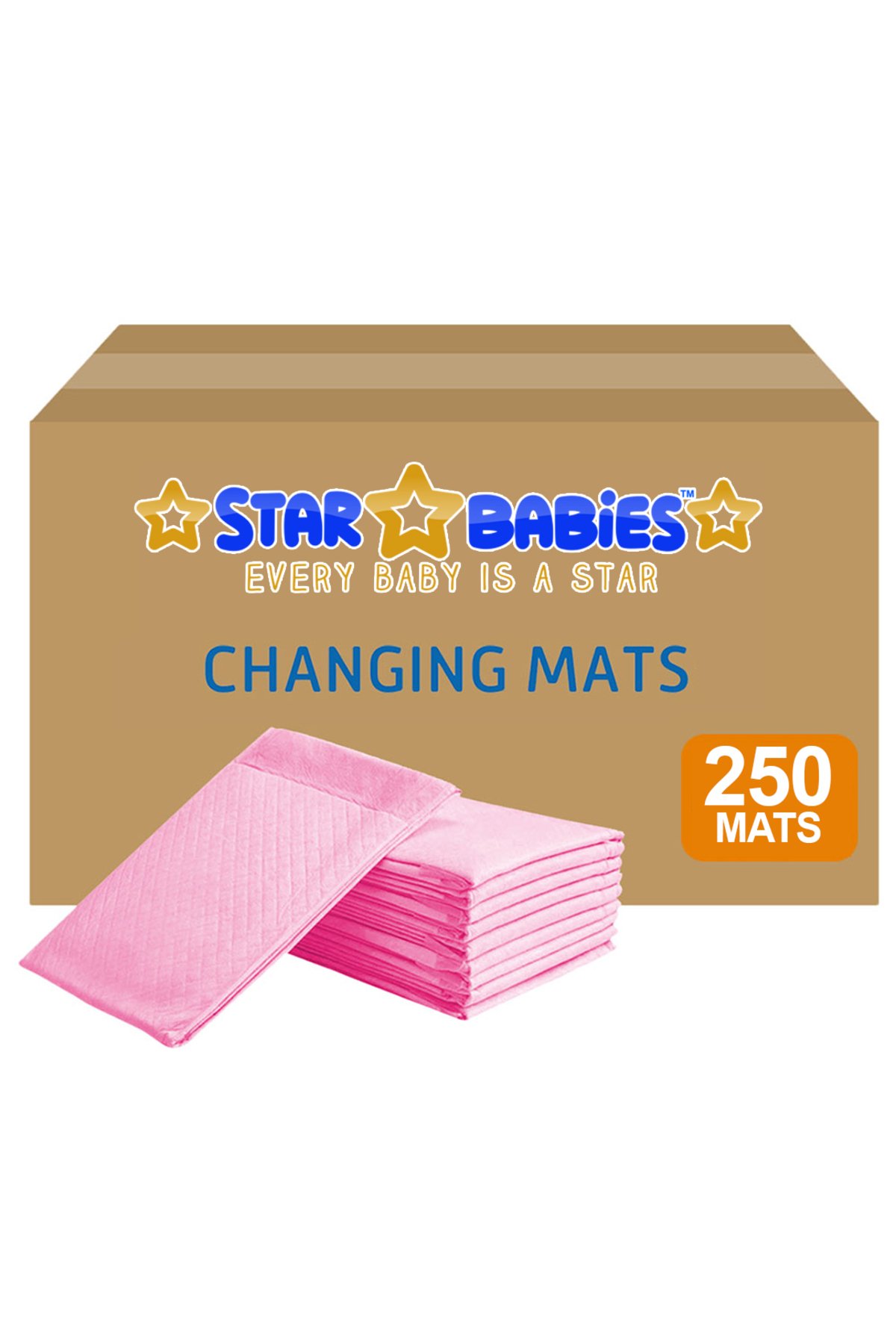 STAR BABiES - Disposable Changing mats (45x60cm) Large 250 pcs - Pink 1 STAR BABiES - Disposable Changing mats (45x60cm) Large 250 pcs - Pink