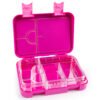 COCOBEE-Bento Lunch Box, Bpa Free, Microwave Safe Removable Tray, 6 Adjustable Compartments, Leakproof, Lightweight, 22X15.5X5Cm, 1L, 3 Years+ - Dark Pink