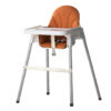 STAR BABiES - Baby High chair - White Brown