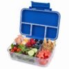 COCOBEE-Tritan Bento Lunch Box, Bpa Free, 4 Compartments, Leakproof, Design – Blue