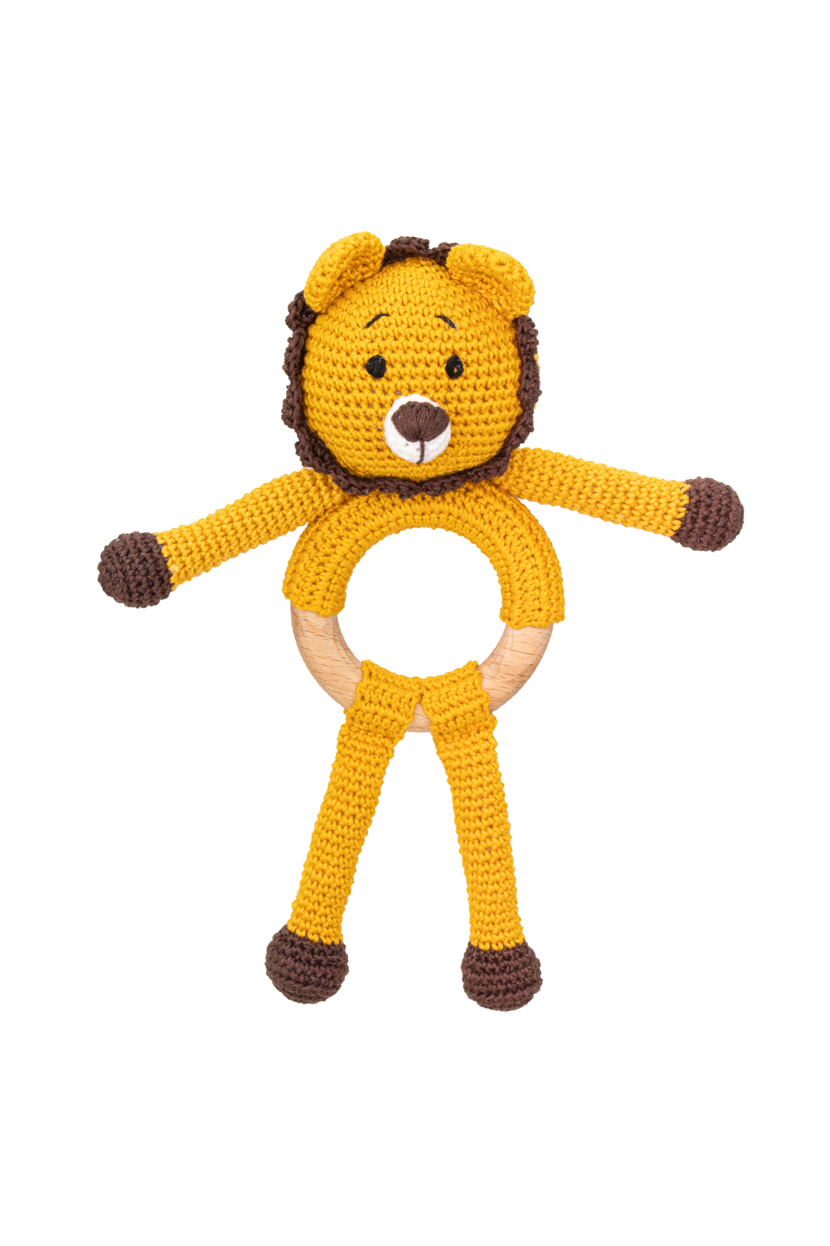 MOON Handcrafted Crochet Toy with Cuddle Ring -Tiger 1 MOON Handcrafted Crochet Toy with Cuddle Ring -Tiger