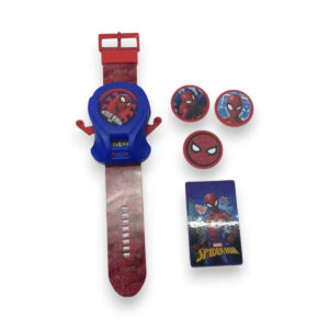 Marvel Spider-Man Disc Launcher Watch for Kids – Action Toy with Launching Discs-Multicolor