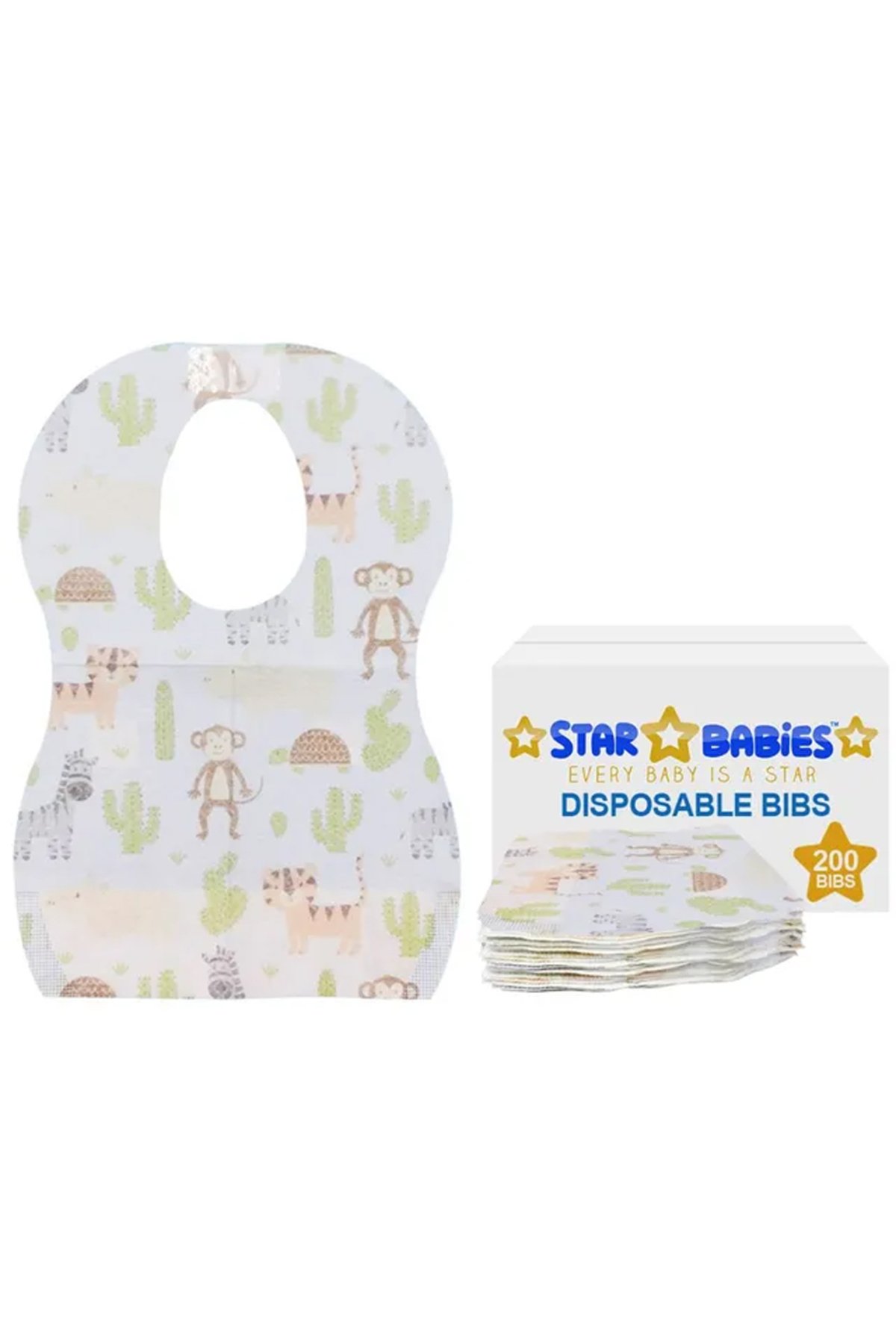 STAR BABiES Disposable Bibs - 200 Pieces 1 STAR BABiES Disposable Bibs - 200 Pieces
