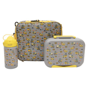 MOON Marmita Kids Lunch Box Set with Insulated Bottle & Bag – Leakproof, BPA-Free, Microwave & Dishwasher Safe -Vehicle