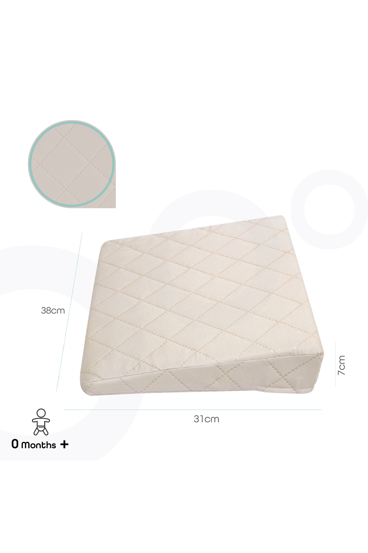 MOON Universal Crib Wedge - Beige 1 MOON Universal Crib Wedge - Beige