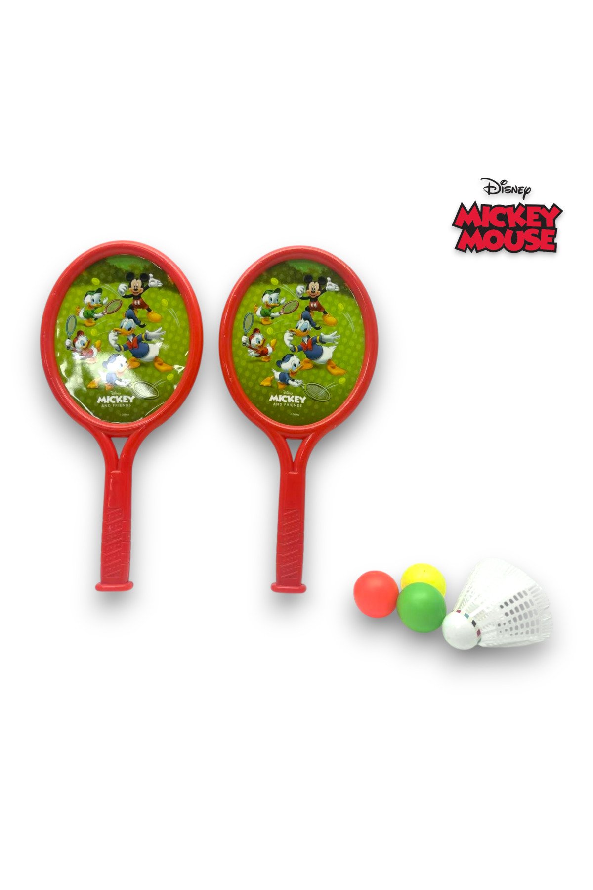 Disney Mickey Mouse Racket Set for Kids – 2 Rackets with Balls & Shuttlecock – Outdoor Play Set-Multicolor 1 Disney Mickey Mouse Racket Set for Kids – 2 Rackets with Balls & Shuttlecock – Outdoor Play Set-Multicolor