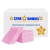 STAR BABiES - Disposable Changing Mat - L - 45 X 60 cm - 70pcs - Pink