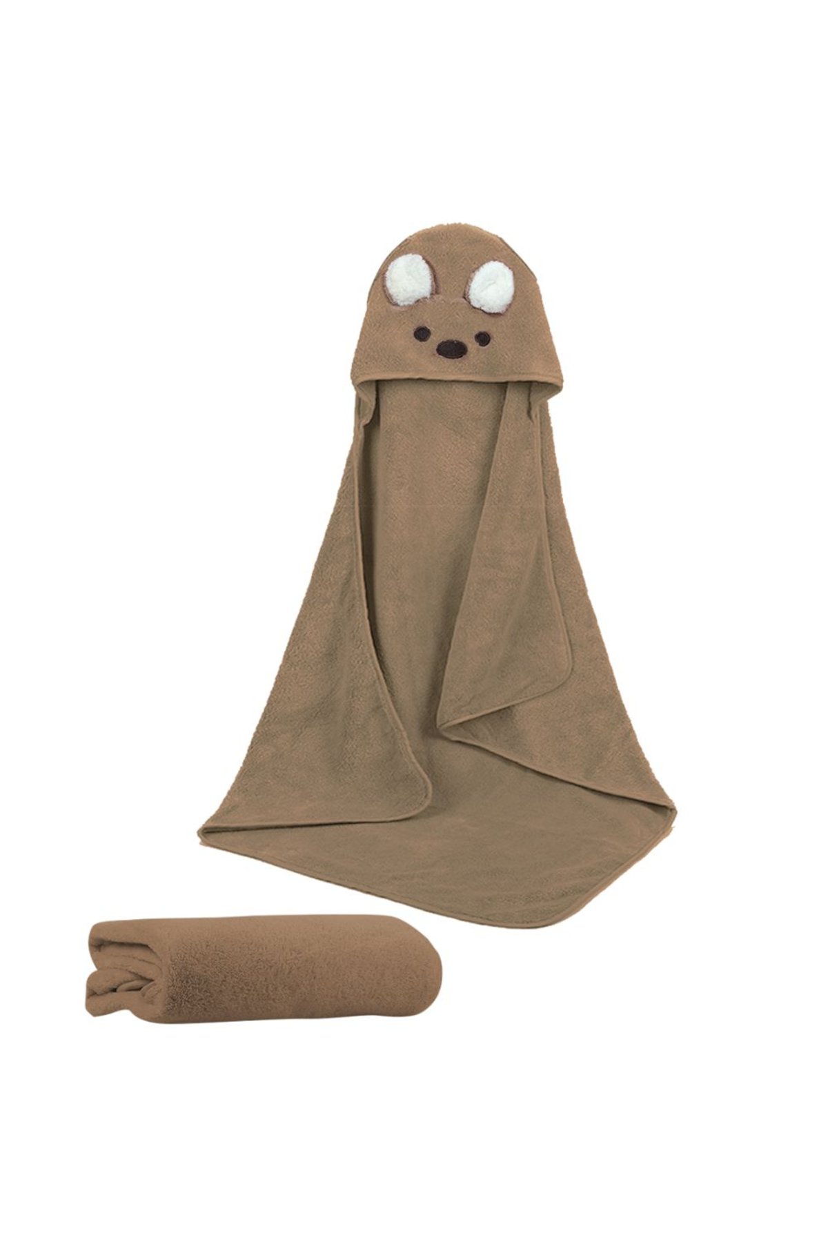 STAR BABiES - Microfiber Hooded Towel - Grey 1 STAR BABiES - Microfiber Hooded Towel - Grey