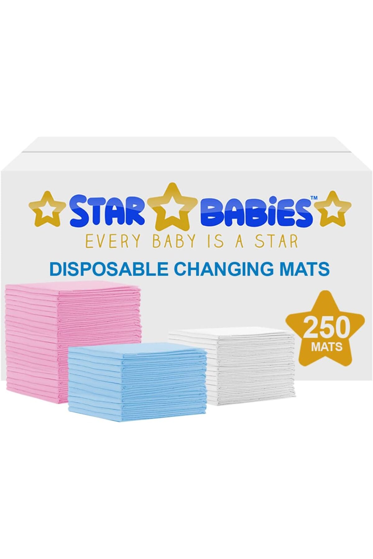 STAR BABiES Disposable Changing Mats - 250 Pc 1 STAR BABiES Disposable Changing Mats - 250 Pc