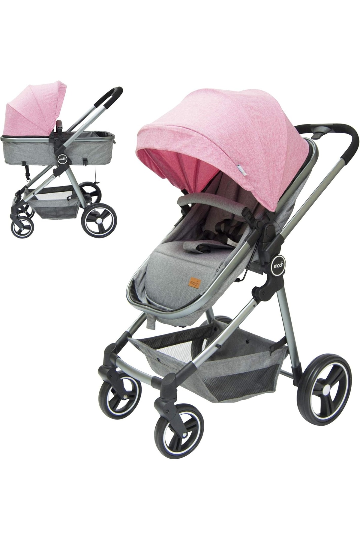 MOON Pro - 2 in 1 Stroller - Pink 1 MOON Pro - 2 in 1 Stroller - Pink
