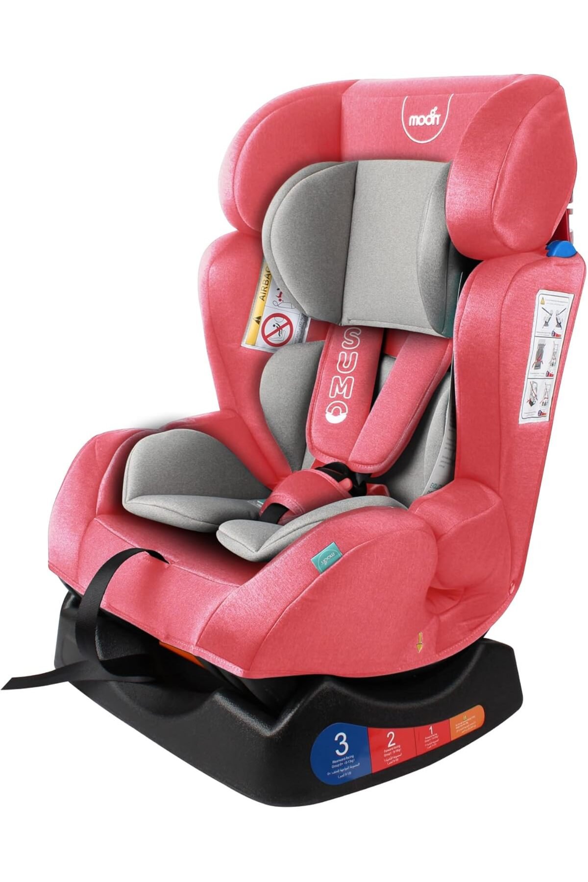MOON Sumo Baby/Infant Car seat suitable from Birth to 6 Years-(Group (0,1,2) (0-25 Kg),Pink 1 MOON Sumo Baby/Infant Car seat suitable from Birth to 6 Years-(Group (0,1,2) (0-25 Kg),Pink