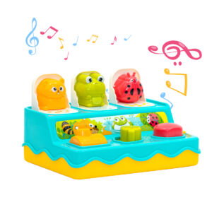 MOON Pop Up Animals Toy for Kids with Music, Sensory Toys Portable Baby Toys ,for 6-18 Month