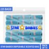 STAR BABiES - Scented Nappy Bag Pack of 15/225 Bags - Blue