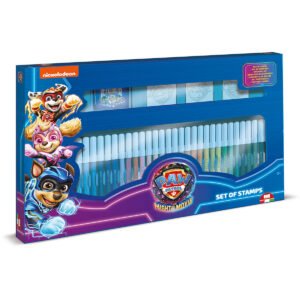 Paw Patrol Felt Tip Pen Set with Stamps & Coloring Book – 36 Felt Pens, 3 Stamps, 1 Ink Pad, Fun Arts & Crafts Kit for Kids