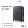ELITE- Premium Hard-Shell Luggage 24 inch – Lightweight Spinner Suitcase – Dark Grey