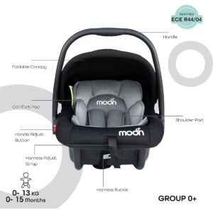 MOON Bibo Baby Carrier/Car Seat - Black