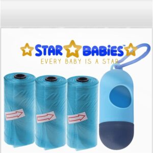 STAR BABiES Scented Bag Pack of 3 with Dispenser - Blue (45 Bags)
