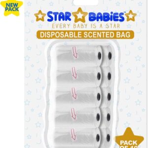 STAR BABiES Scented Bag White Pack of 10 (150 Bags)22x32cm
