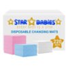 STAR BABiES - Disposable Changing mats (45x60cm) Large Pack of 220 -Assorted