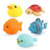 MOON Baby Sea Life Toys – 5-Pcs Bath Fish Toys for Toddlers