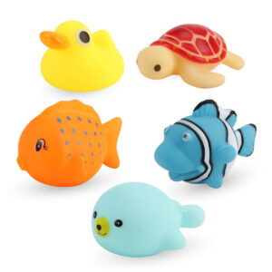 MOON Baby Sea Life Toys – 5-Pcs Bath Fish Toys for Toddlers