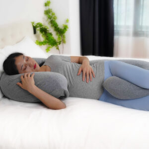 MOON Organic C Shaped Maternity Pillow-Light Grey