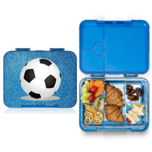 COCOBEE 6-Compartment Bento Lunch Box| Leakproof & Lightweight For Kids – Blue