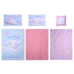 Cinnamoroll 5-In-1 Bnb Comforter Bedding Set With Brushed Microfiber & Polyester Shell – Multicolor