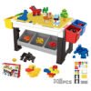 KIKIBEBE 300-Piece Building Block Table – Combines Building Blocks, Study Desk & Play Surface – Multicolor