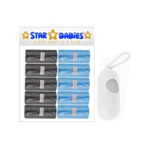 STAR BABiES - Combo Pack Of 2- Scented Bag Pack Of 10 (150 Bags)- Blue And Black