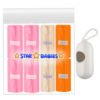 STAR BABiES - Scented Nappy Bag - 120 Pcs With Dispenser - Orange/Ivory/Pink