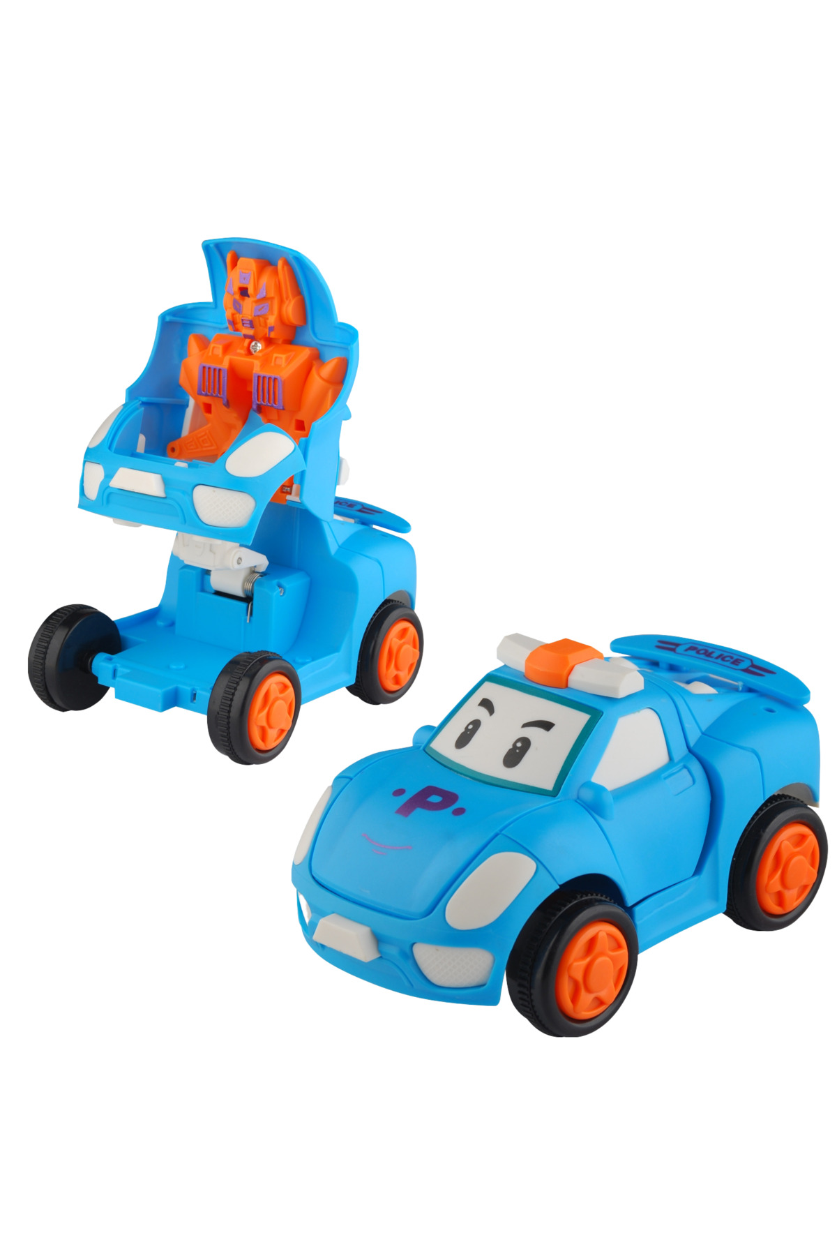 URBAN TOTS Transformer Mini Racing Robot Car – Push & Go Action Toy For Kids - Multicolor 1 URBAN TOTS Transformer Mini Racing Robot Car – Push & Go Action Toy For Kids - Multicolor