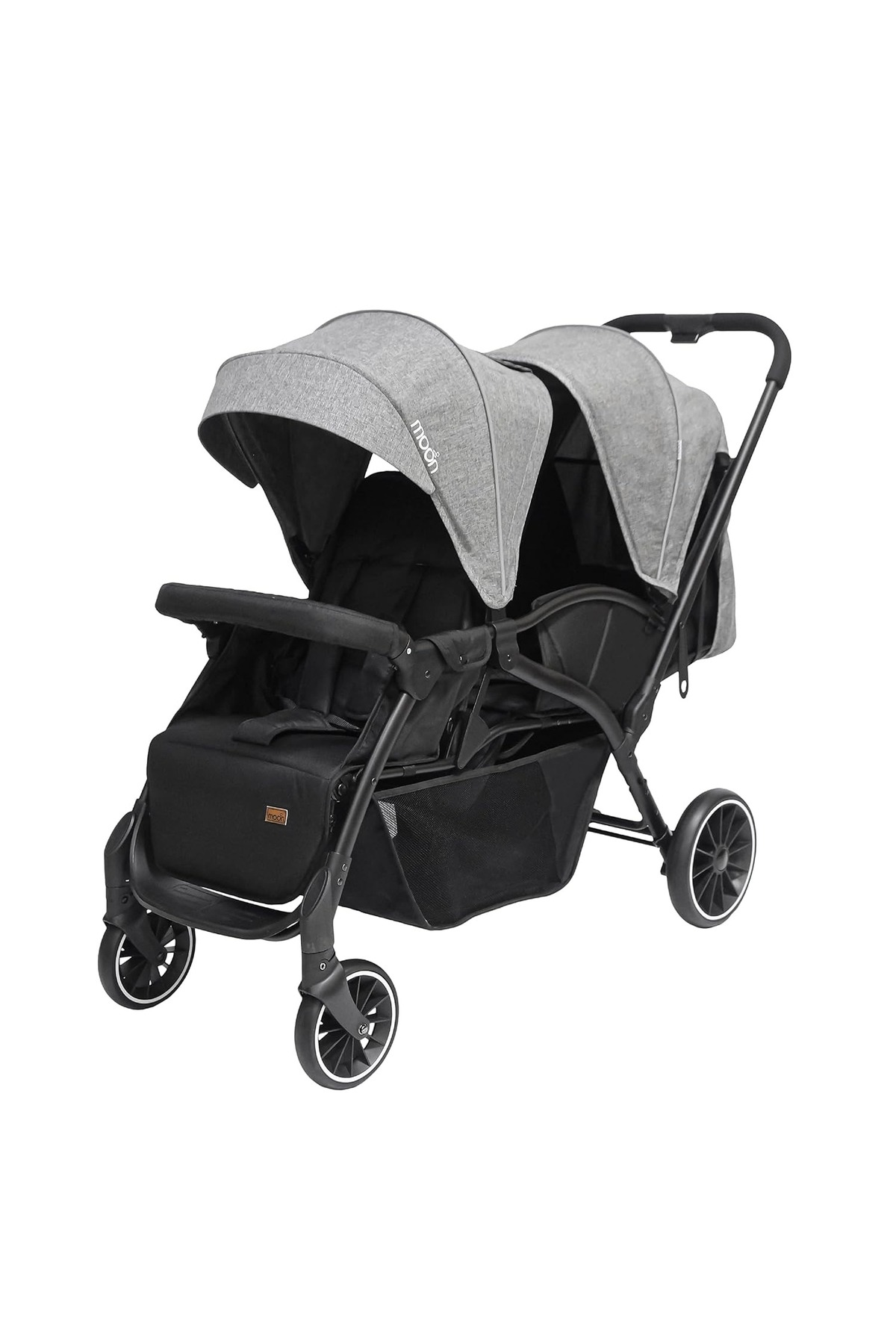 MOON Dois - Twin Stroller - Grey, Twin Baby Stroller Pram 1 MOON Dois - Twin Stroller - Grey, Twin Baby Stroller Pram