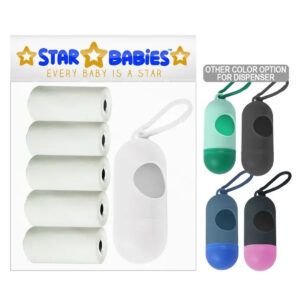 STAR BABiES Pack Of 5 Scented Bag White With Dispenser, Pack Of 1