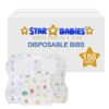 STAR BABiES Disposable Bibs Pack of 150 - Assorted Printed