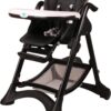 MOON Trestle Foldable Baby Feeding/Dinning Highchair-Black