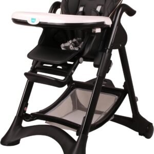 MOON Trestle Foldable Baby Feeding/Dinning Highchair-Black