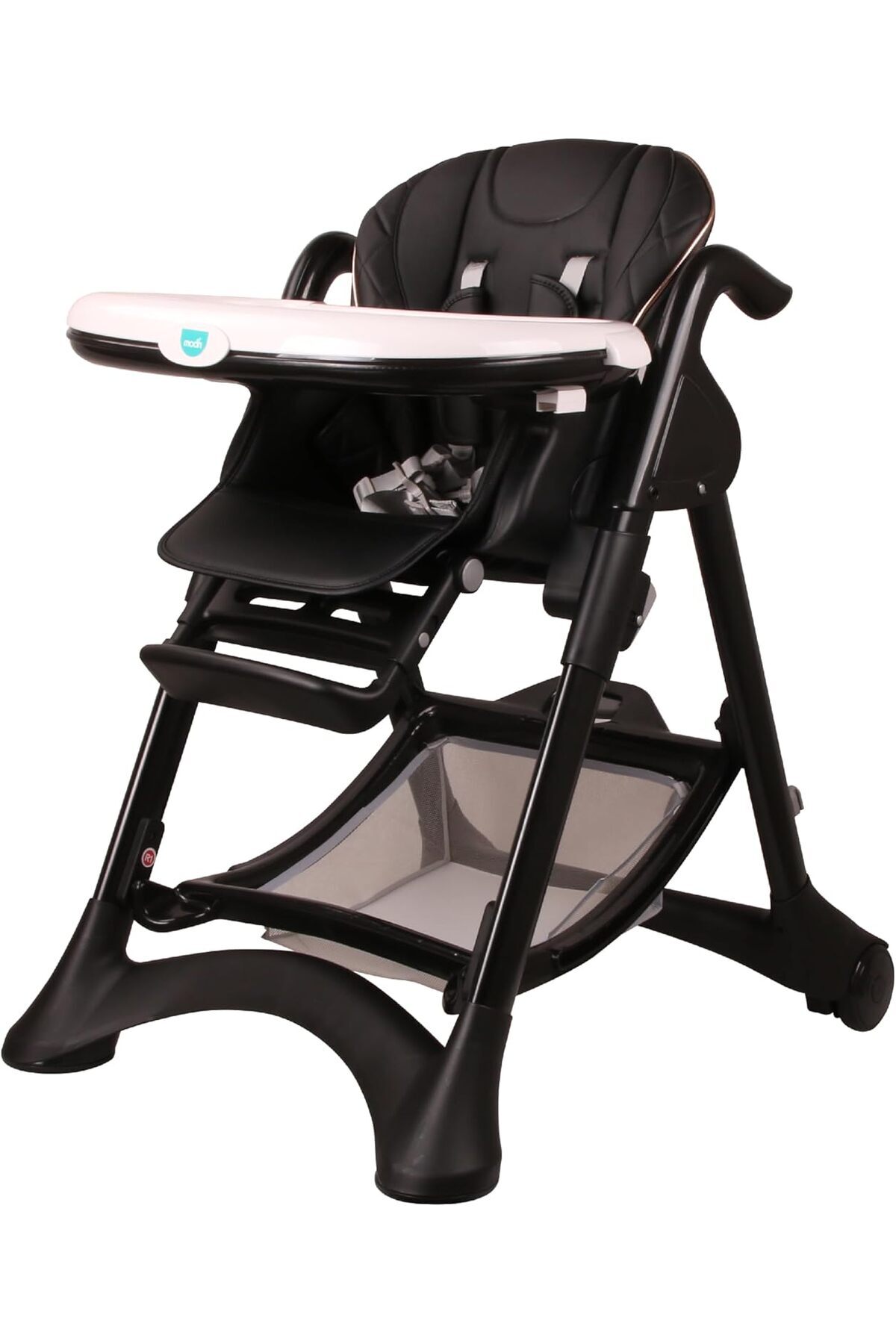 MOON Trestle Foldable Baby Feeding/Dinning Highchair-Black 1 MOON Trestle Foldable Baby Feeding/Dinning Highchair-Black