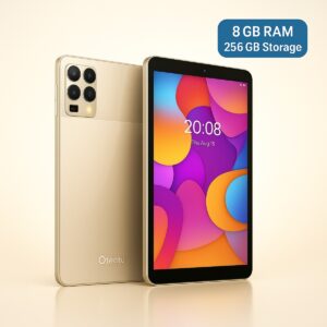 جهاز أوتيتو K7 اللوحي بشاشة بوصة واحدة مزود بتقنية واي فاي و5G - ذاكرة وصول عشوائي 8 جيجابايت / ذاكرة تخزين 256 جيجابايت - رمادي