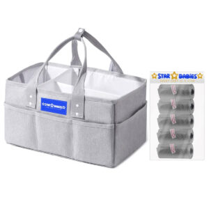 STAR BABiES - Caddy Diaper Bag Organizer With Scented Bag - 5pcs - Grey